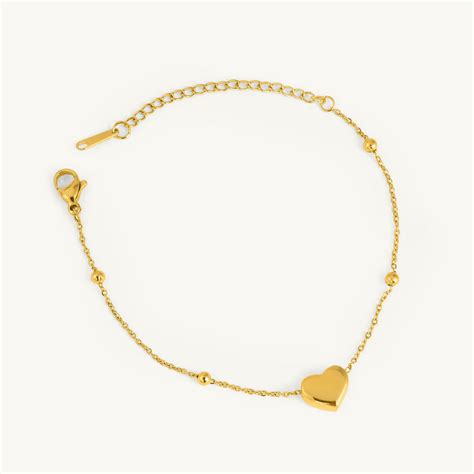 Buy Heart Charm Bracelet- 18k Gold Plated online- Palmonas – PALMONAS