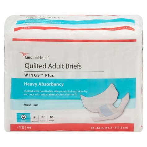 Cardinal Wings Plus Quilted Adult Briefs for Heavy Absorbency & Comfort