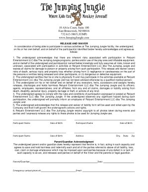 Fillable Online The Jumping Jungle (East Brunswick) - All You Need to ...