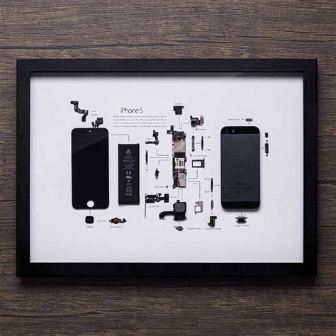 Framed Iphone 5 Disassembled Phone Teardown Iphone Wall Art - Etsy India