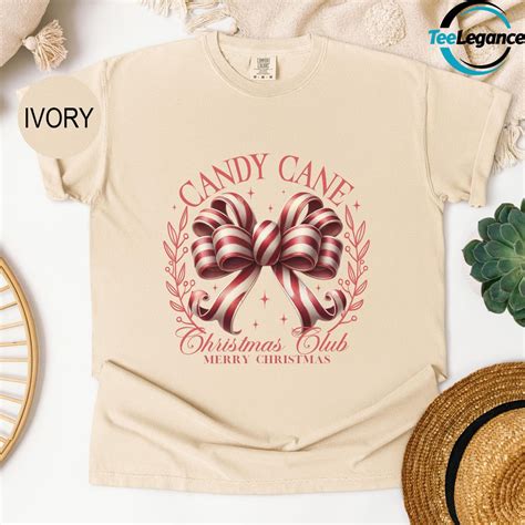 Comfort Colors Candy Cane Christmas Club Shirt, Funny Christmas Shirt ...