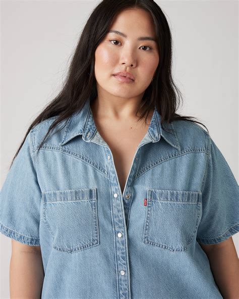 Louisa Short-sleeve Denim Dress (plus Size) - Blue | Levi's® GB