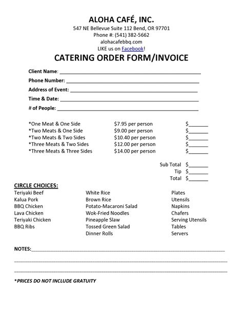 30 Free Catering Invoices (Templates & Samples)