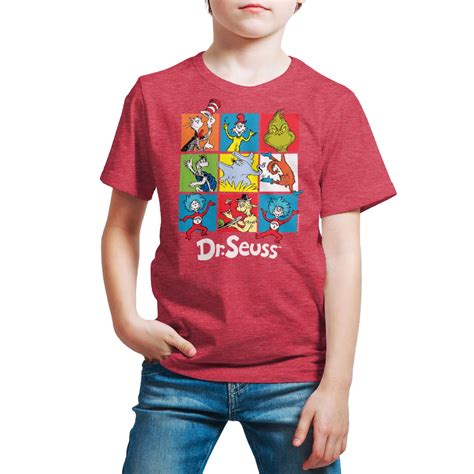 Dr. Seuss Character Grid - Toddler And Youth Short Sleeve Graphic T ...