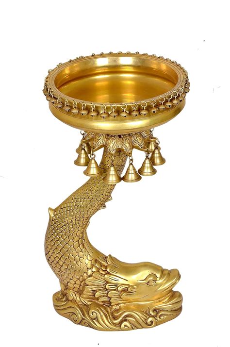 Buy Dattatreya Brass Urli Bowl On The Fish Ethnic Design Urli Pot for ...