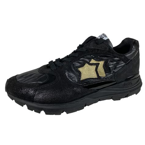 E65 sneakers donna ATLANTIC STAR MIRA black/gold shoes women