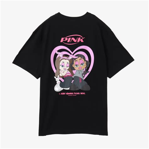 FR2梅 atmos pink collaboration with #FR2梅 S/S T-shirt BLACK （エフアールツーウメ ...