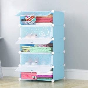 BAZKU Collapsible Wardrobe, Multipurpose Baby Wardrobe, Plastic ...