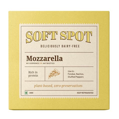 Soft Spot Vegan Mozzarella Cheese-200 gm, Plant- Based, Zero ...