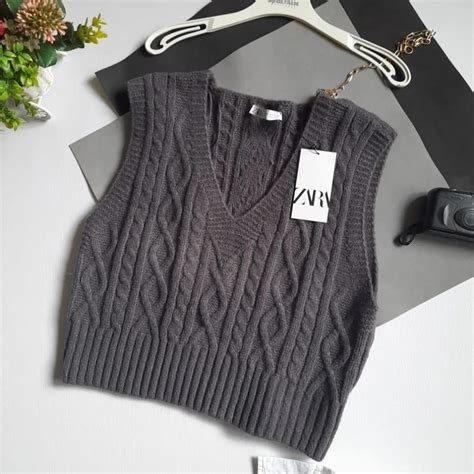 Zara модная жилетка крупной вязки р м - л сток — цена 498 грн в ...