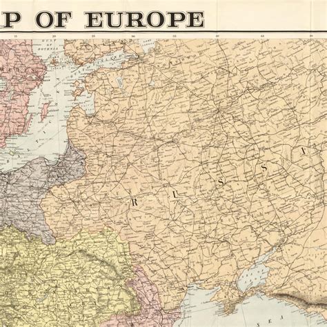 Printable War Map of Europe 1914-1916 | Old War Maps | World War I Maps ...