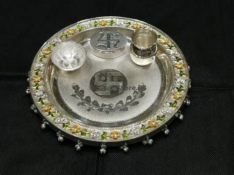 Buy Silver Pooja Thali at Lowest Price – SilverStore.in