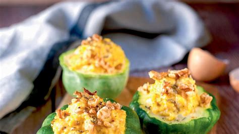 Amandine Geers' recipe for squash stuffed with scrambled eggs