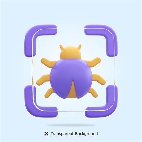 Psd 3d rendering of scanner virus | Premium PSD