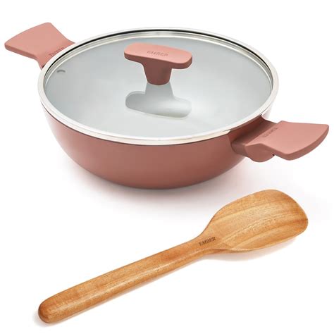 Buy Ember Cookware Arcilla Ceramic Kadai 24cm | 2.6 Litre Non Stick Non ...