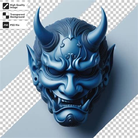 Premium PSD | Psd japanese mythology oni devil samurai mask on ...