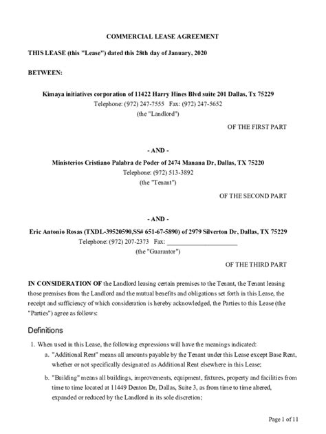 Fillable Online LawDepot's Commercial Lease Agreement Fax Email Print ...