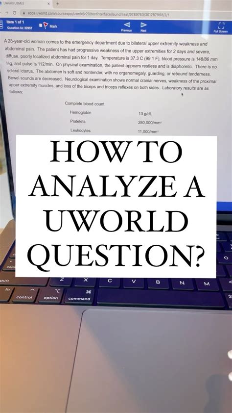 Dr. Sandra Kamel, MD | How To Analyze UWORLD questions? 1. Look at the ...
