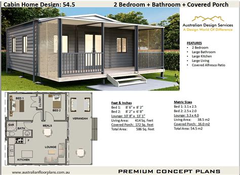 Small and Tiny Home Design Under 500 Sq. Feet Country Cottage 2 Bed ...