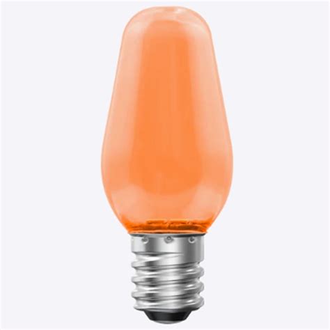 Luxrite 10-Watt EQ C7 Orange Candelabra Base (e-12) LED Decorative ...