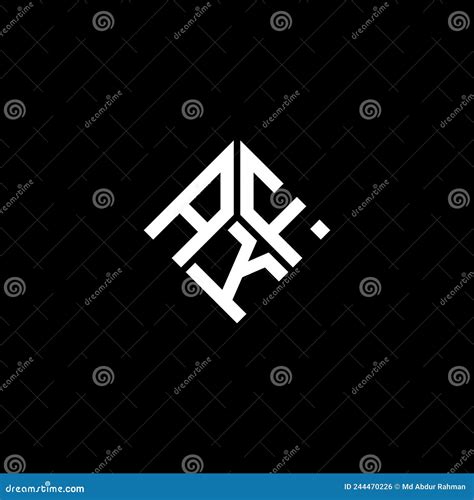 AKF Letter Logo Design on Black Background. AKF Creative Initials ...