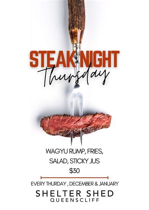 STEAK NIGHT - SHELTER SHED, Shelter Shed, Queenscliff, 7 December 2023 ...