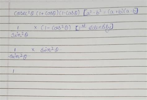 csc2∅(1 + cos∅)(1-cos∅)=k - Brainly.in