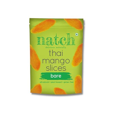 Natch Dried Thai Mango Slices, 100% All Natural, Vegan, Gluten Free, No ...