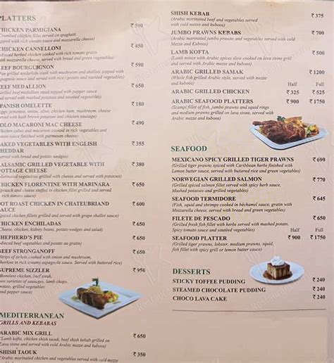 Menu at Supreme Upper Crust, Thiruvananthapuram