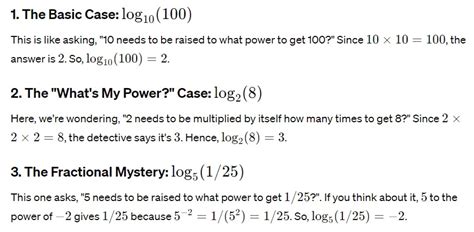Single Logarithm Examples 的图像结果