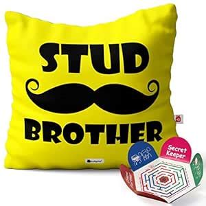 Buy Indigifts IA IA Micro Satin, Fibre Stud Brother Quote Printed ...