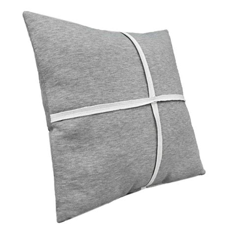 Grey Jersey Throw Pillow, 18"