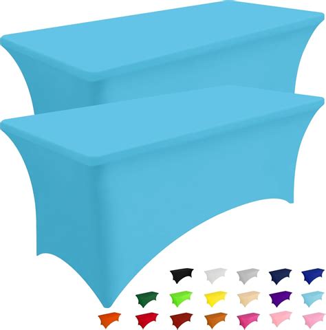 Amazon.com: Smiry 2 Pack Spandex Table Cloth 6FT, Elastic Fitted ...