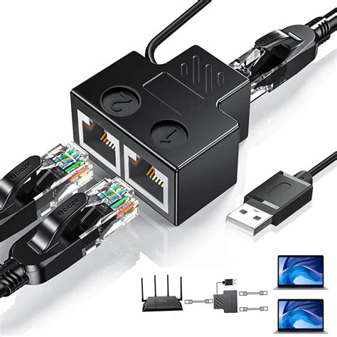 AKWOR RJ45 Ethernet Splitter 1 to 2, Mini Gigabit Network India | Ubuy
