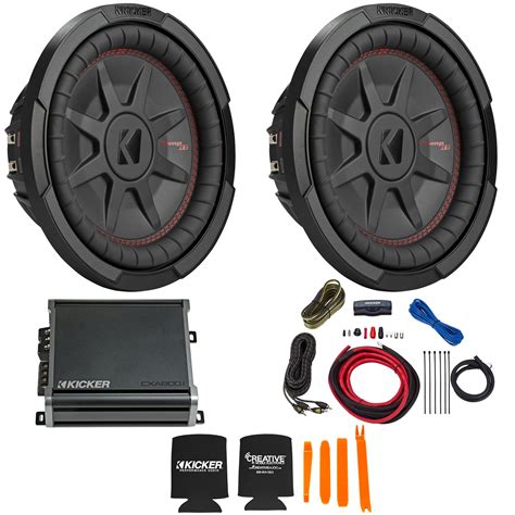 Kicker Car Stereo Audio Subwoofer Combo: 10 Inch Comp RT Thin Woofer, 48CWRT102 Package ...