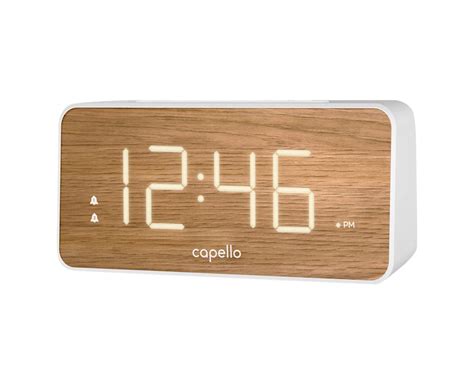 Buy Extra Large Display Digital Alarm Clock White/Pine - Capello Online ...