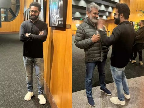 Jr NTR, SS Rajamouli attend 'RRR' screening in Los Angeles; see pics ...