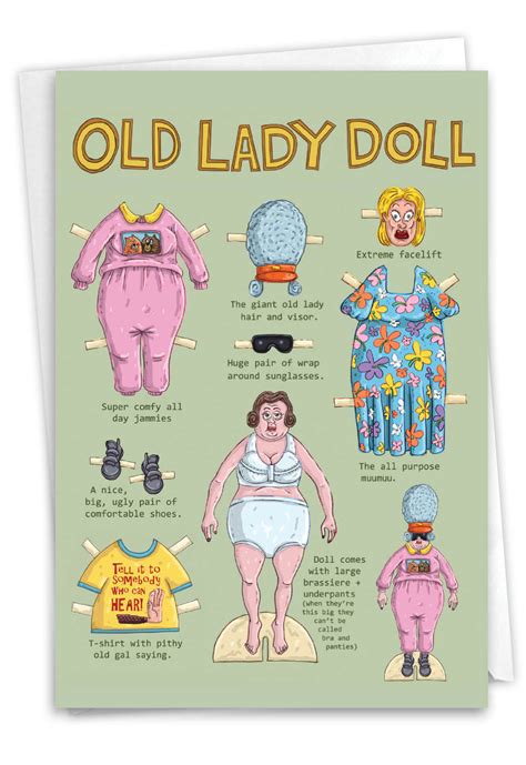 Old Lady Doll: Funny Birthday Card for Women