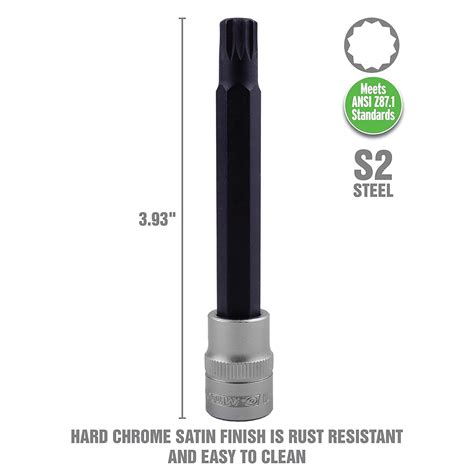 OEMTOOLS 23907 Long Triple Square Bit Set, Spline India | Ubuy