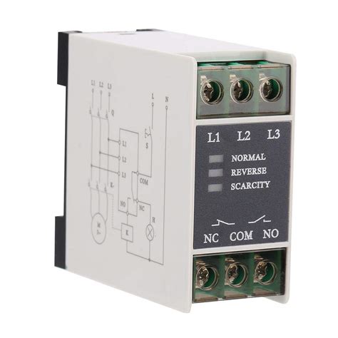 Buy Akozon TG30 3-Phase Phase Sequence Relay Phase Failure Loss ...