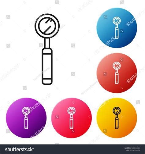 Black Line Dental Inspection Mirror Icon Stock Vector (Royalty Free) 1650902824 | Shutterstock