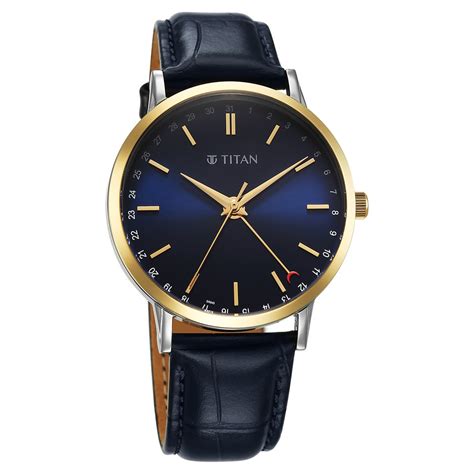 Buy Online Titan Elegance Analog with Date by Hand and Blue Dial Blue ...