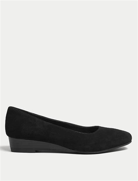 Buy Suede Wedge Pumps at Marks & Spencer