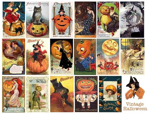 Vintage Halloween Printables Free - Educational Printable Worksheets