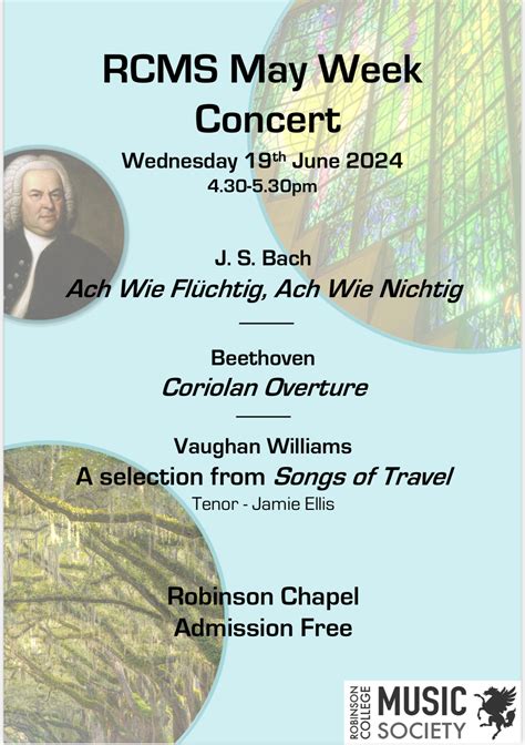 Robinson College Music Society May Week Concert | Robinson College