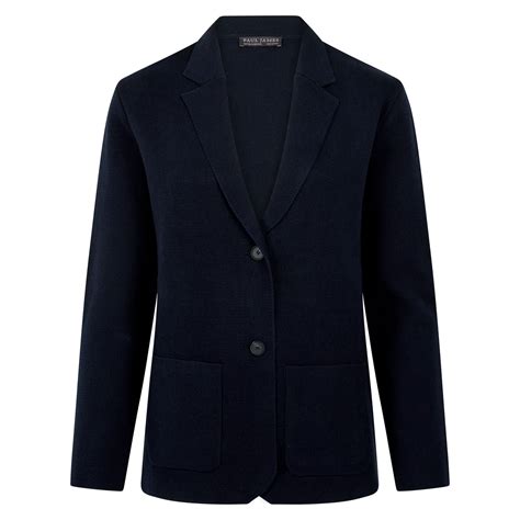Womens Midweight Cotton Relaxed Fit Knitted Blazer – Paul James Knitwear