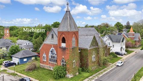 c.1895 Michigan Fixer Upper Church For Sale With Pipe Organ Under $190K
