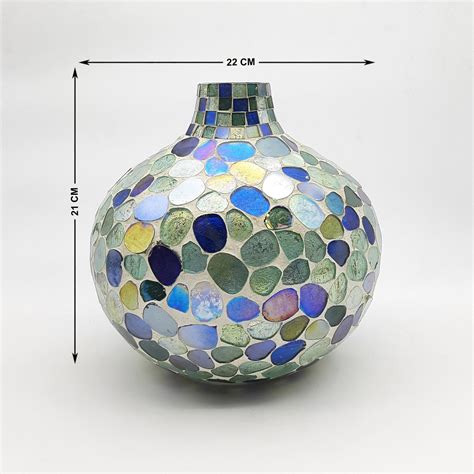 Buy Corsica Glass Pebble Mosaic Vase from Corsica by Home Centre at ...