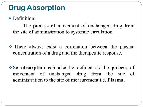 Mechanism of drug absorption in git | PPTX