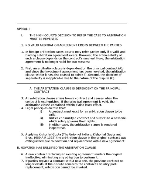 Civil Appellant: Arbitration Agreement Invalidity and Oppression Claims ...